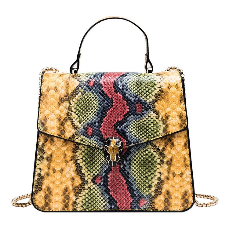 Snake Pattern Small Square Handbag New Broadband Shoulder Ulzzang Messenger Bag