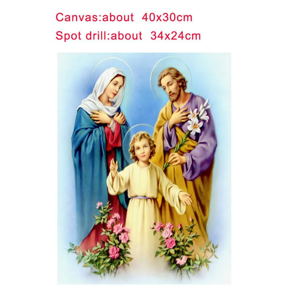 Round Diamond Painting 40x30cm - Religious Figures