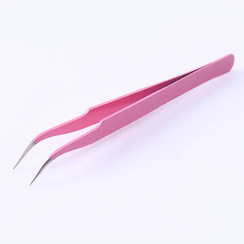 Straight Nail Tweezers with Silicone Pressing Head for 3D Sticker Rhinestones Water Sticker Picker Nails Tools Stainless Steel-Nail Inspo