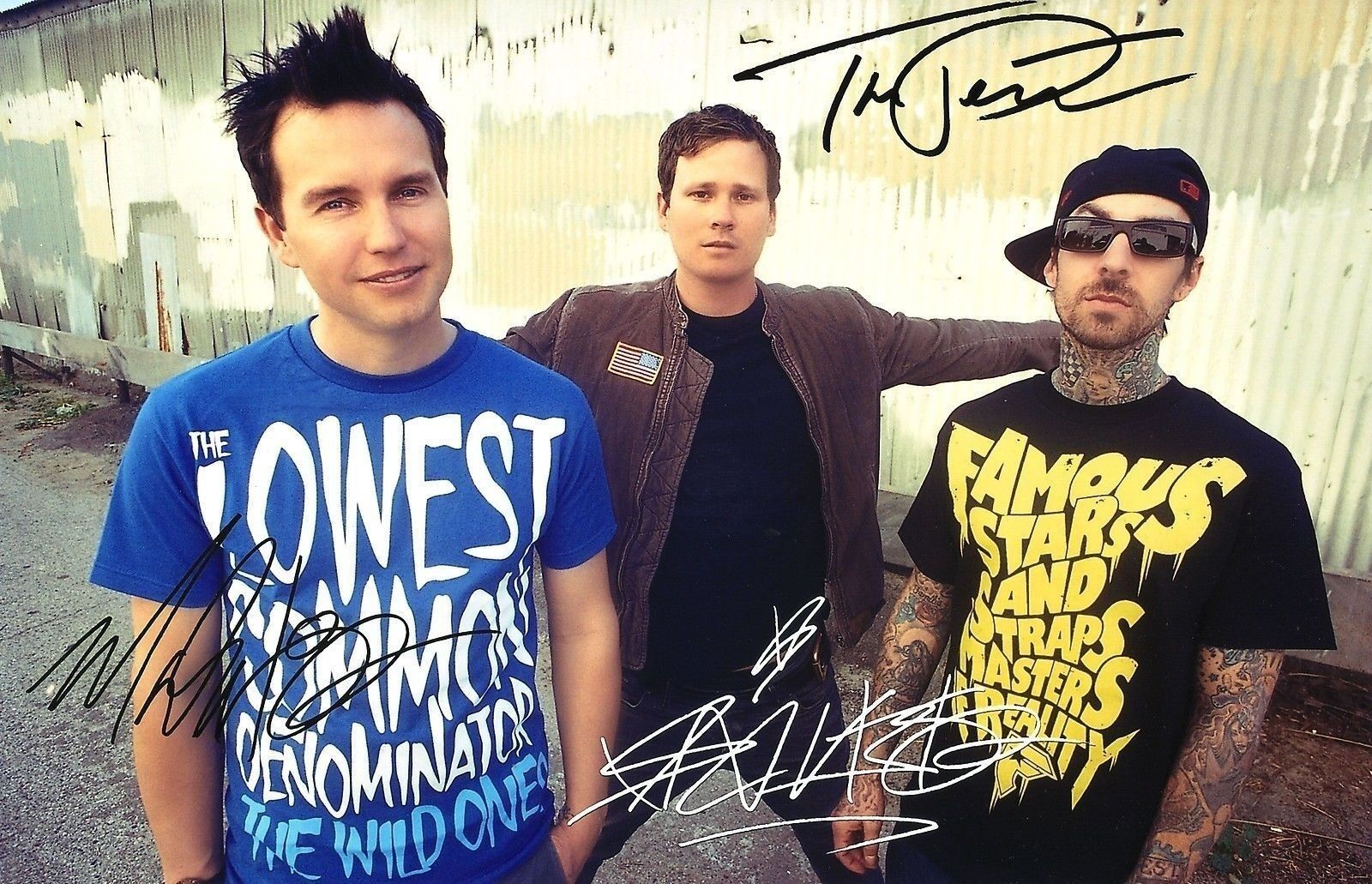 BLINK 182 AUTOGRAPH SIGNED PP Photo Poster painting POSTER