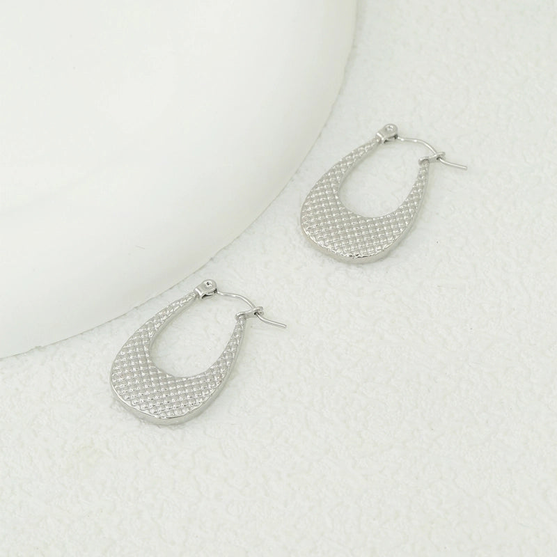 1 Pair Elegant Luxurious Sexy Geometric Polishing 304 Stainless Steel Earrings