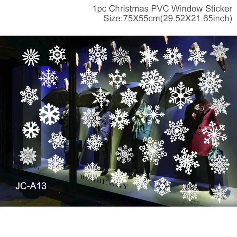 Tegooe Reusable Christmas Window Clings - Waterproof Static Decals for Home Decor
