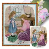 Daughter'S New Dress-14CT Stamped Cross Stitch 28*33cm/11.02*12.99in tapestrymarket