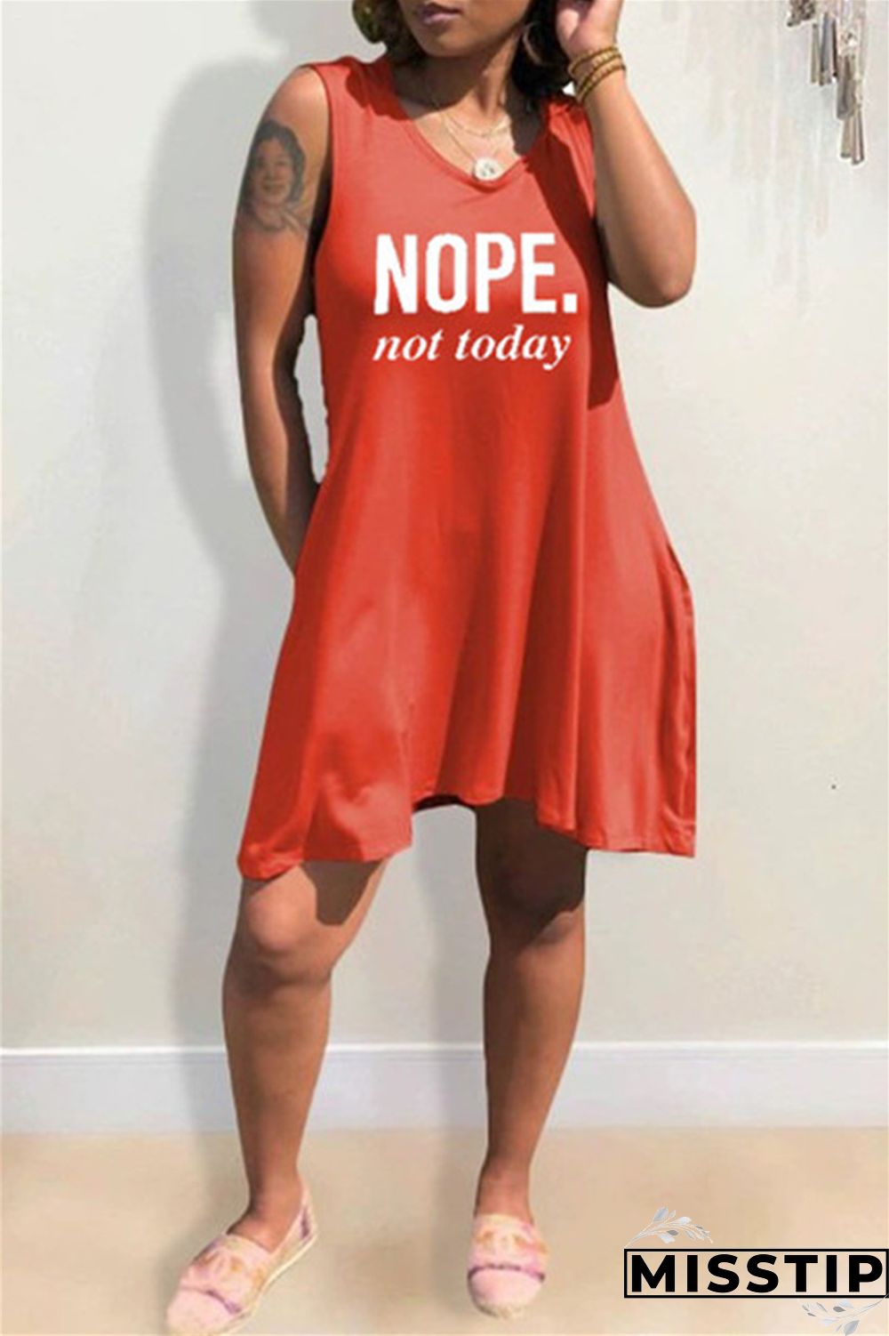 Burgundy Fashion Casual Letter Print Basic Hooded Collar Sleeveless Dress Dresses