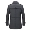 Men's Double Collar Cold Resistant Woolen Coat
