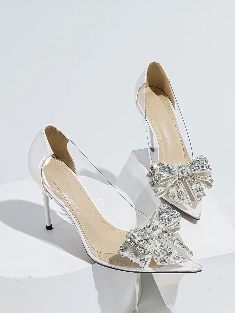 90mm Women's  Stiletto Apricot Bottom High Heels Party Shoes Pointed Toe Pumps