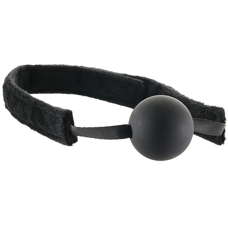 Pornhint Ouch! Silicone Ball Gag with Velvet Straps