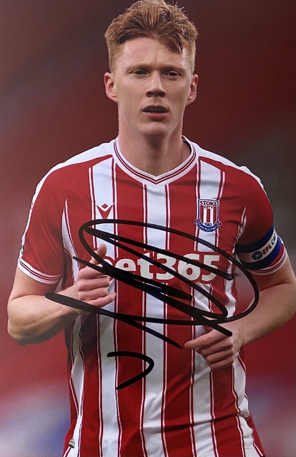 Sam Clucas Genuine Hand Signed Stoke City 6X4 Photo Poster painting 3