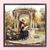 Victorian Girl-14CT Stamped Cross Stitch 50*50cm/19.69*19.69in