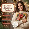 (25x25cm)DIY Pearl Painting Xmas Framed Handmade Pearl Material Art Kit Living Room Decor
