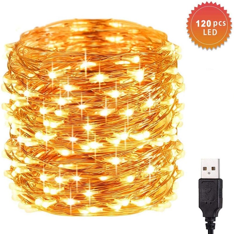 

12m 120LED Strings Copper Wire Waterproof LED String Fairy-String Light, 501 Original