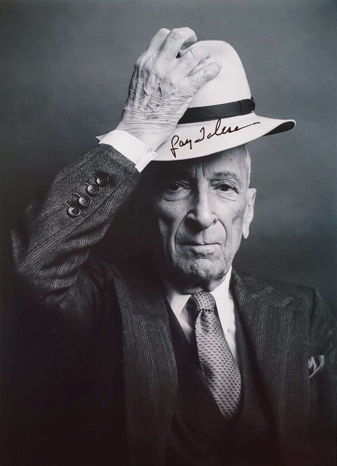 Gay Talese Hand Signed Autograph Photo Poster painting Esquire Writer Frank Sinatra Has A Cold