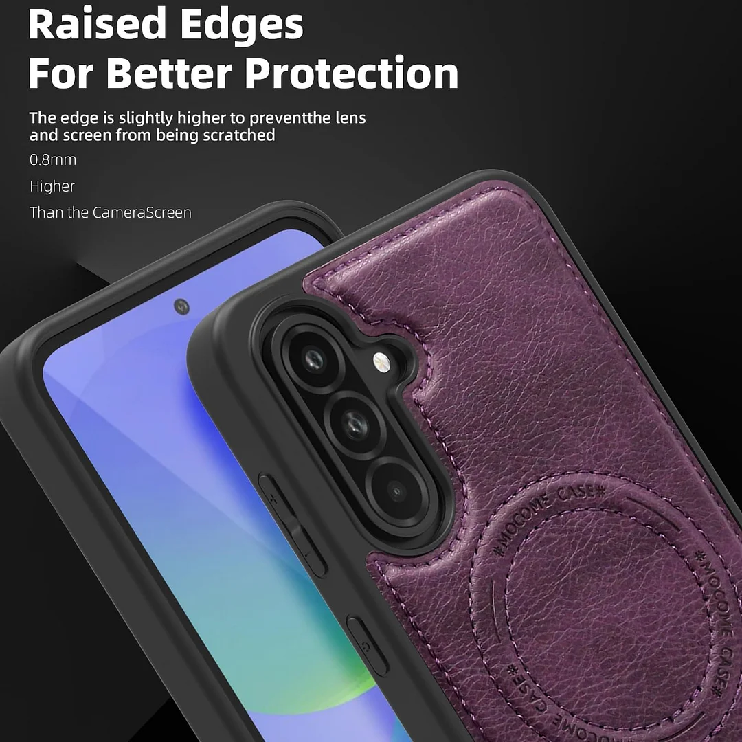 Samsung Galaxy Z Fold 6 Leather Case Magnetic Protective Case Holder Phone Case