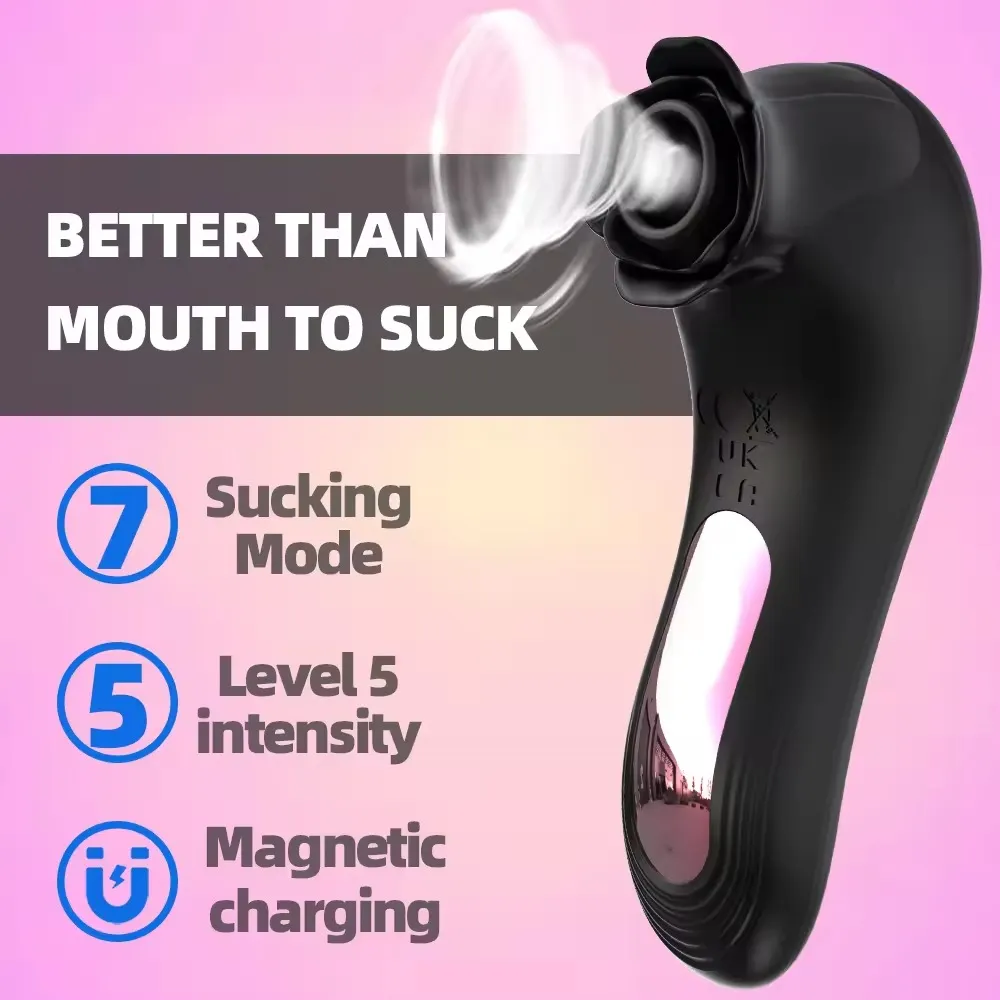 Bloomy Rose - Suction Vibrator With Strong Pulses For Clit And Nipple Pleasure