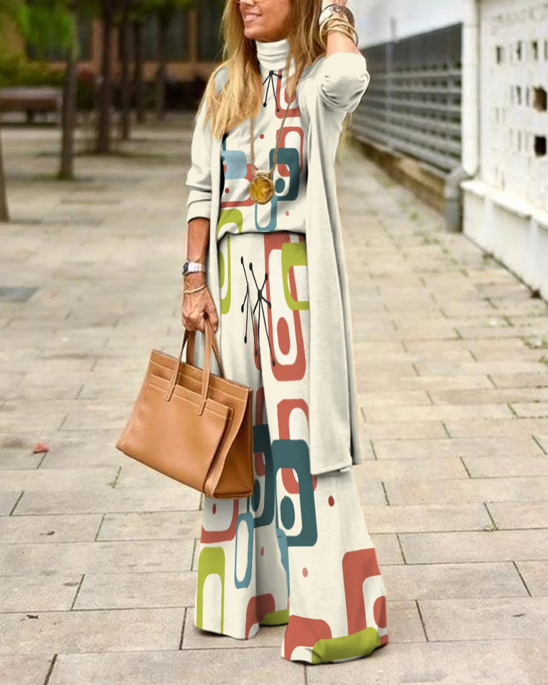 Herringbone Sweater Three-Piece Suit 2424