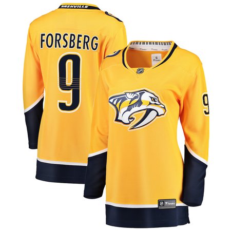 Women's Nashville Predators #9 Filip Forsberg  Gold Player Jersey