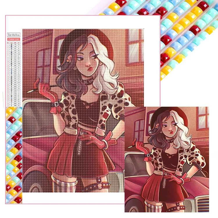 Comic Girl - Full Square Drill Diamond Painting - 40*50CM(Picture)