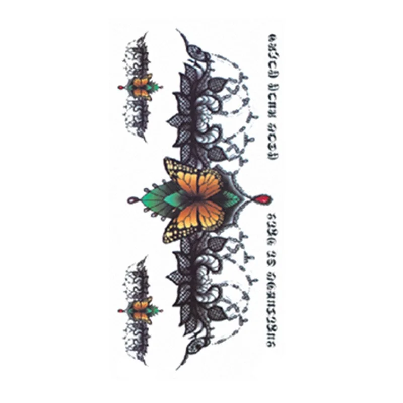 New Temporary Tatoo for Women Sexy Chest Waist Stickers Clavicle Big FakeTattoo Art Deco Beauty Scar Waterproof Tattoo Stickers