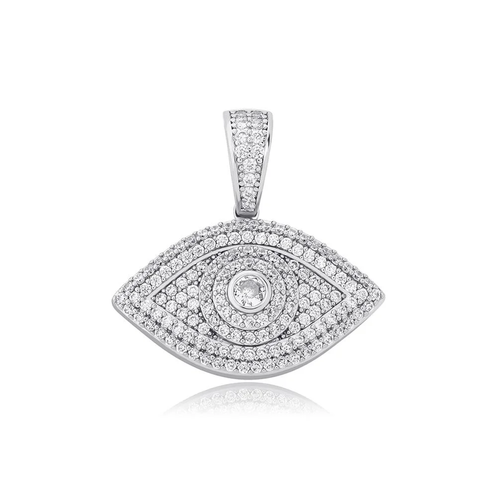 The Evil Eye Pendant Necklace Bling Iced Out  Jewelry-VESSFUL