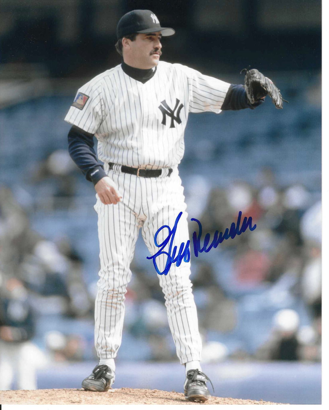 Jeff ~The Terminator~ Reardon New York Yankees Baseball Signed 8x10 Photo Poster painting SOPLOA