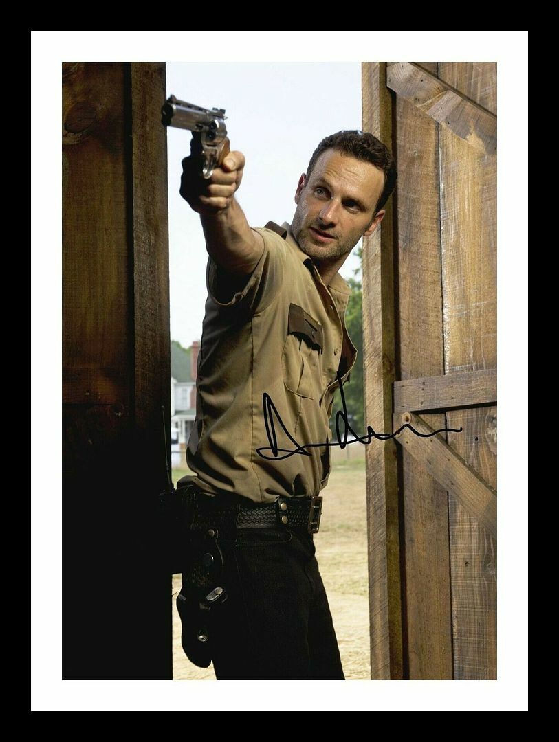 Andrew Lincoln - The Walking Dead Autograph Signed & Framed Photo Poster painting 12