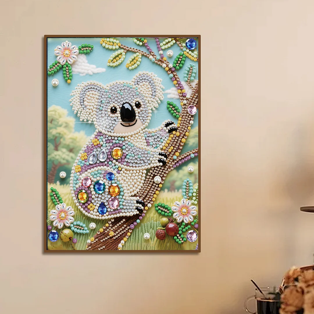 Blue Koala DIY Partial Diamond Pearl Painting Art Kits 30x40cm Special Shape Pearl Gem Paintings Picture Arts Craft for Adults Beginners Home Wall Decor