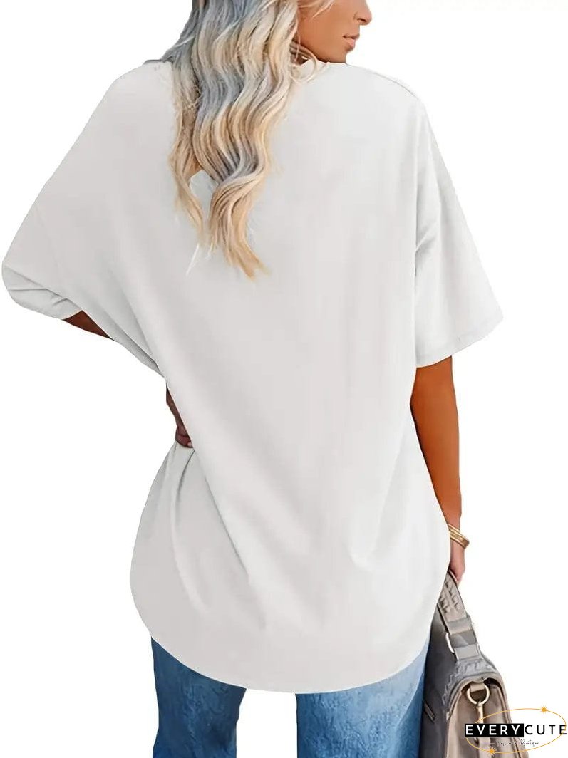Loose Fit Casual Summer Tunic Top