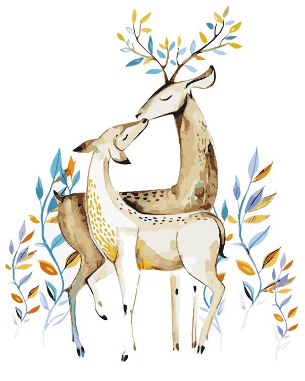 

Male And Female Deer – Paint By Numbers - 40*50CM, 501 Original