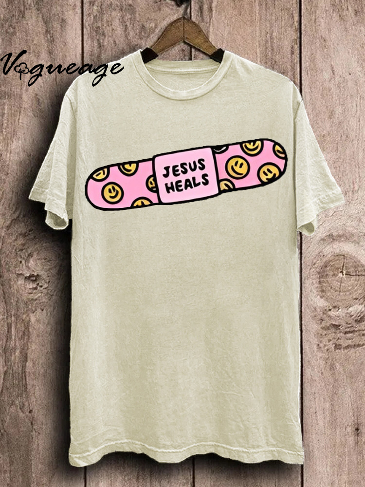 Jesus Heals Unisex Washed T-Shirt