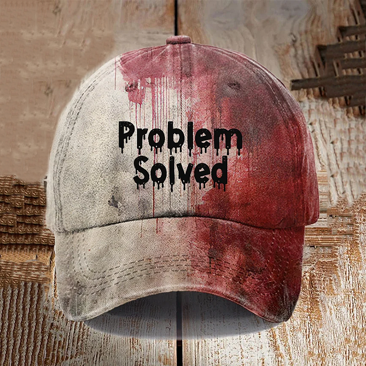 Comstylish Unisex “Problem Solved” Bloody Halloween Print Hat