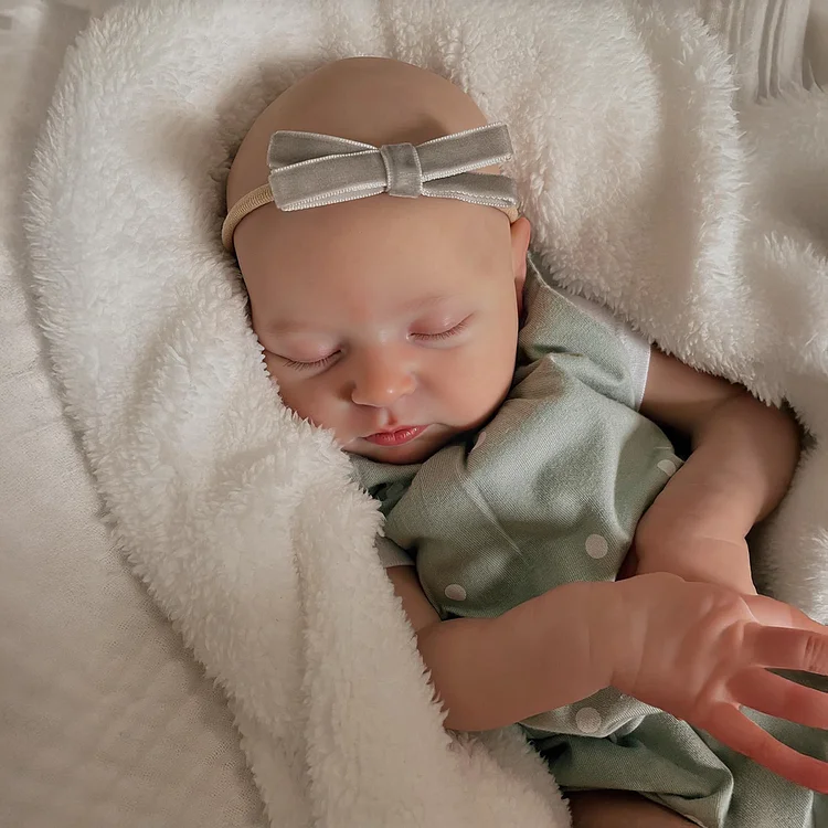 [New][heartbeat & Breath] 20" Loveable Sleeping Reborn Baby Doll, Realistic Reborn Baby Girl with Lifelike Adorable Face and Tiny Limbs Named Lysandra