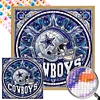 Club de rugby-Peinture diamant ronde abdominale partielle-40*40cm