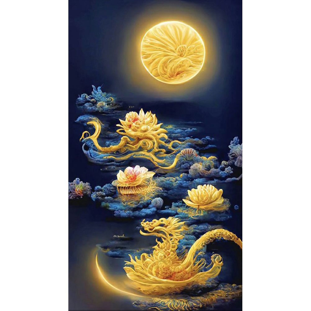 

ragon Moon - Square Drill Diamond Painting - 40*70CM (Big Size), 501 Original