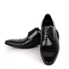 Mens Brown Cap Toe Leather Dress Shoes For Business