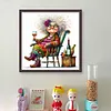 Lady Drinking Red Wine-11CT Stamped Cross Stitch 40*40cm/15.75*15.75in tapestrymarket