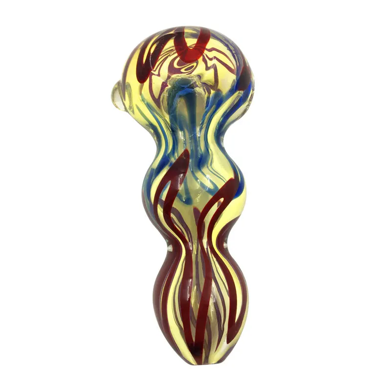 Sunflower Double Ball Structure Red-Blue Striped Pipe
