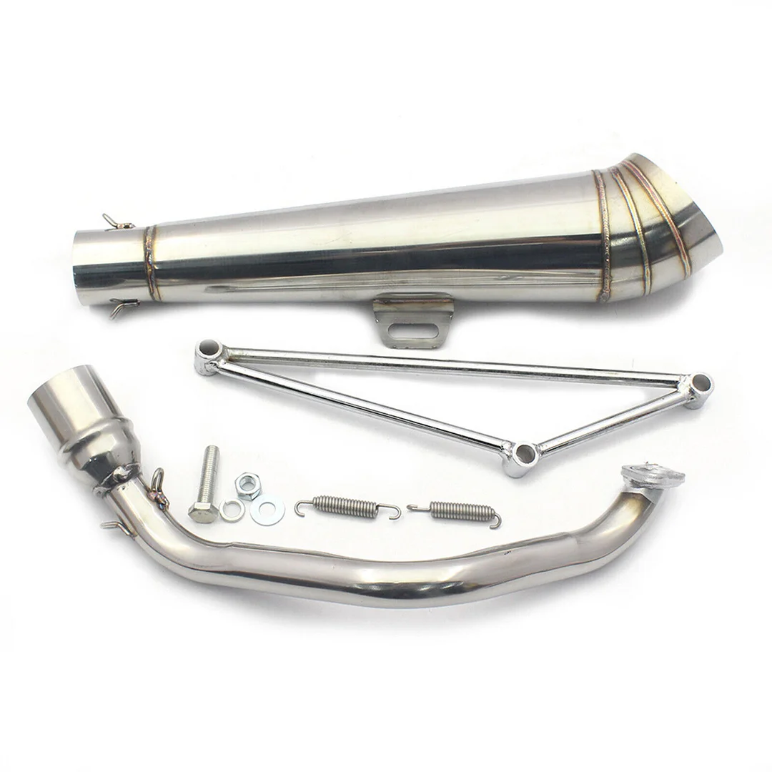 Full Exhaust Muffler Pipe For Honda Ruckus Zoomer Scooter GY6 125cc/150cc Stainless Steel