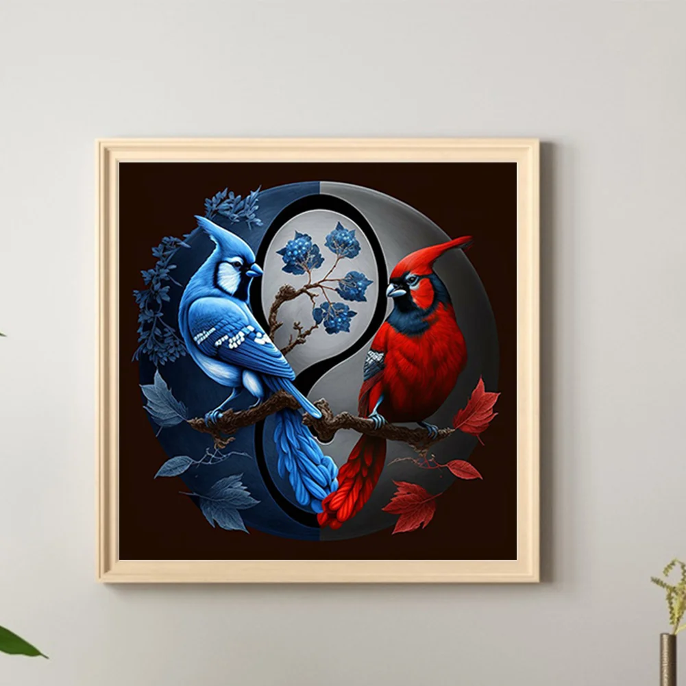 5D DIY Full Round Drill Diamond Painting Yin Yang Symbol Bird Decoration (B6403)