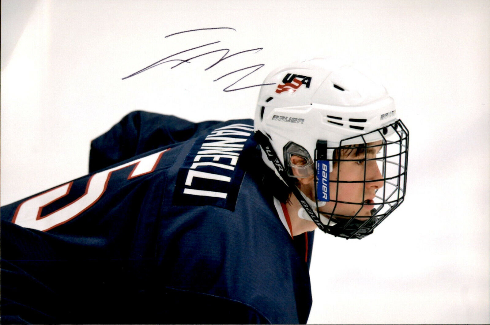 Thomas Vannelli SIGNED 4x6 Photo Poster painting TEAM USA / ST LOUIS BLUES #2