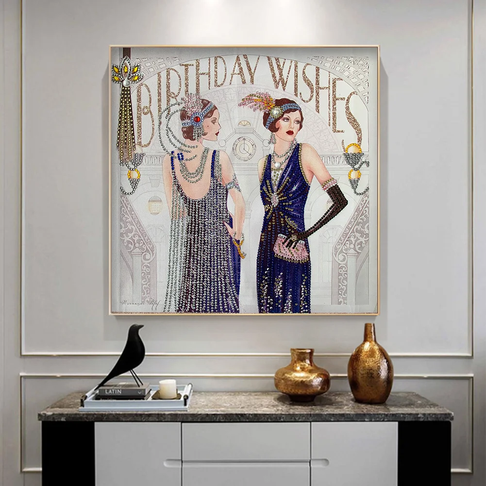 Special Shape Diamond Painting 40*40cm - Noblewoman