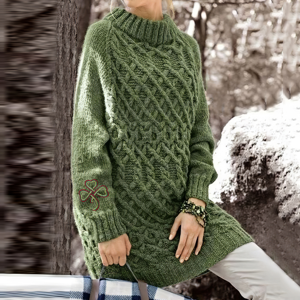 Women's Shamrock Embroidered Alain Sweater Dress wearshes