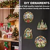 10PCS DIY Pearl Diamond Painting Christmas Fridge Magnets, Sparkling Rhinestone Refrigerator Magnet Craft Kit for Home Decor & Gifts