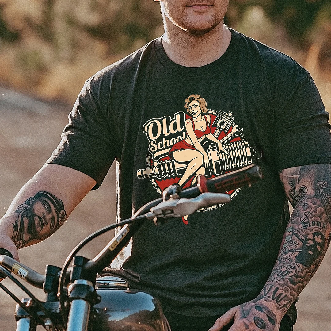 OLD SCHOOL Sexy Lady Print Men's T-shirt