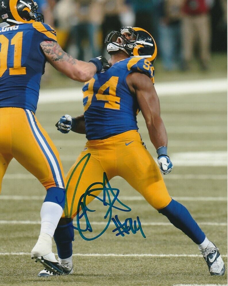 ROBERT QUINN SIGNED LOS ANGELES RAMS FOOTBALL 8x10 Photo Poster painting #4 NFL AUTOGRAPH PROOF!