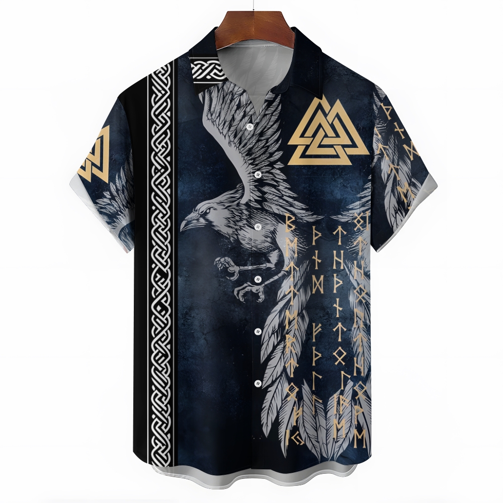 Nordic Crow Hawaiian Shirt