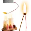 2Pcs 3 3V-5V Flame Lamp Circuit Board with Battery Box Flame Lamp Wick