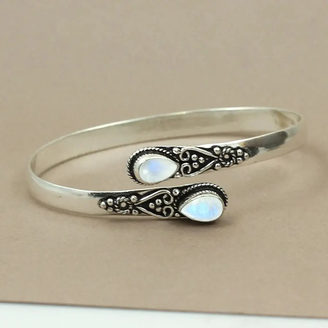 Rebecca - Vintage zilveren armband met agaat