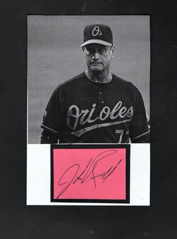 JOHN RUSSELL-BALTIMORE ORIOLES AUTOGRAPHED CUT W/Photo Poster painting