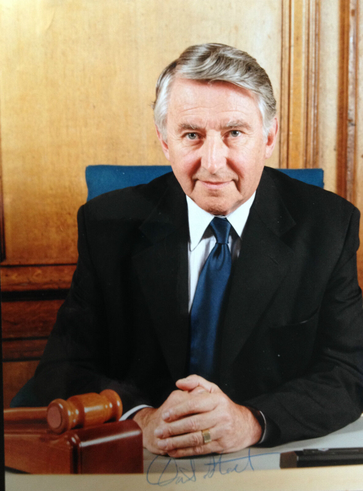 DAVID STEEL - FORMER LIBERAL PARTY LEADER - EXCELLENT SIGNED Photo Poster paintingGRAPH