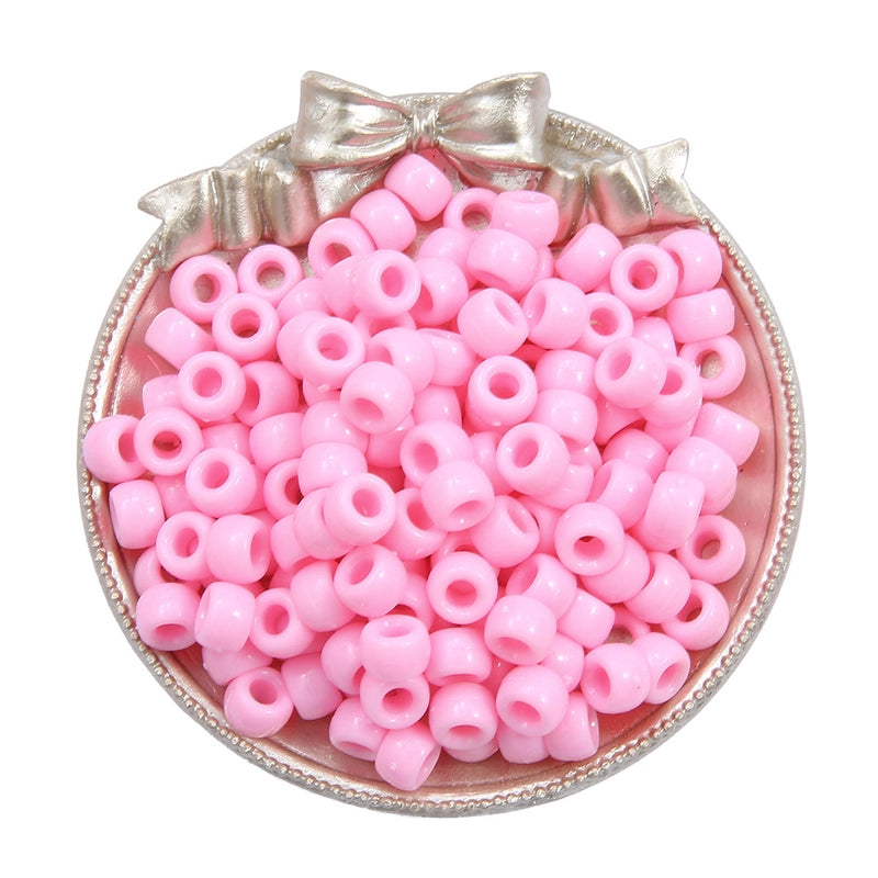 Acrylic Large Hole Barrel Beads 9*6mm Pony Beads Woven Handmade Diy Hand String Jewelry Accessories Beads Loose Beads